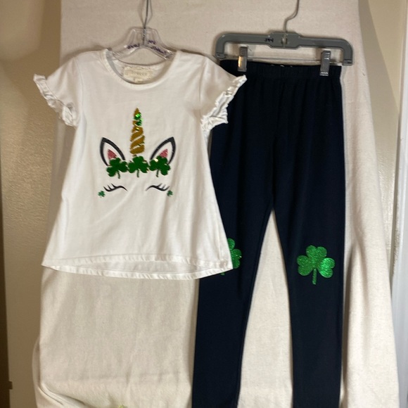 Saint Patrick’s Day Matching Set Kids Size 7 - Picture 1 of 6